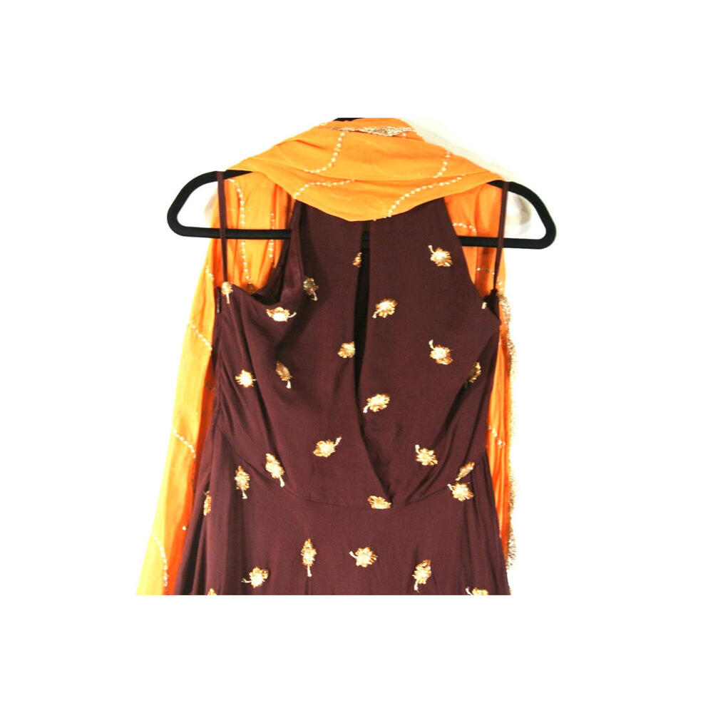 Sani Anjali Metallic Embroidered Nila Anarkali with Dupatta Size M #MD564 - Picture 9 of 12